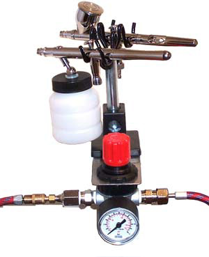 Dual Airbrush, Gun and Regulator Holder